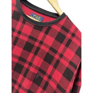 Polo Ralph Lauren Red and Black Buffalo Plaid Thermal Shirt